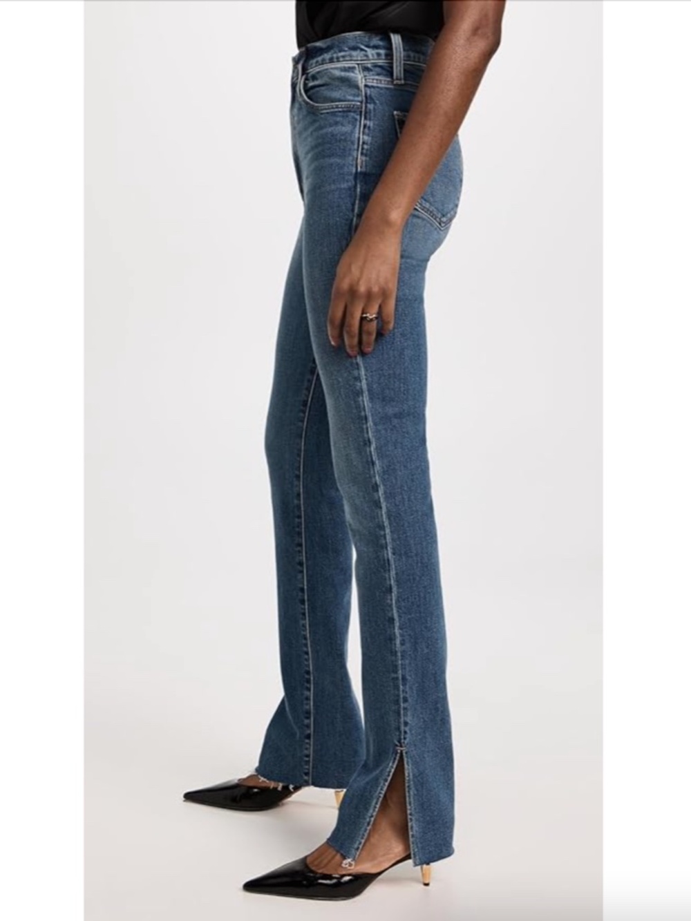 Favorite Daughter Valentina Shortie Jean Medium Indigo Blue Women’s 27 Petite - Picture 3 of 15